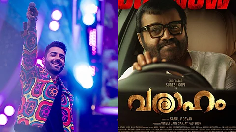 Abby V. Poster of Varaaham featuring Suresh Gopi.