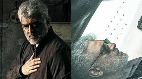 Here are new posters of Ajith Kumar from Vidaamuyarchi