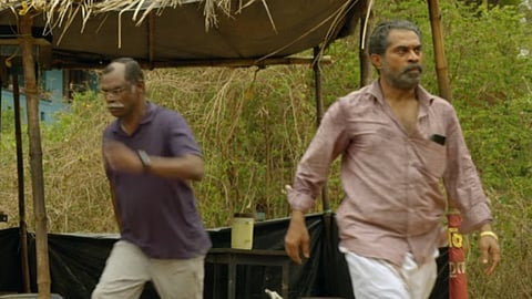 Vinayakan and Suraj Venjaramoodu from Thekku Vadakku