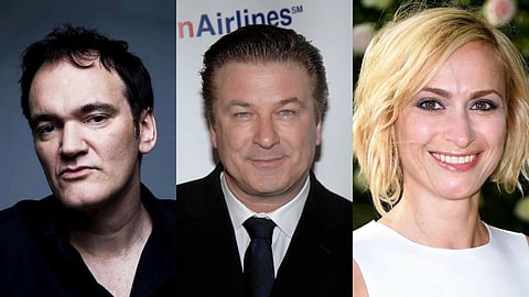 (Left to Right) Quentin Tarantino, Alec Baldwin, and late cinematographer Halyna Hutchins