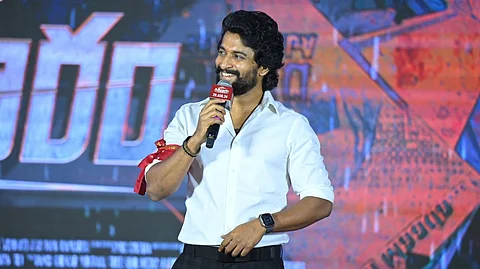 Nani at a press event