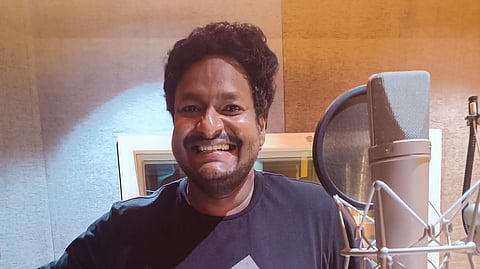 A still of Satya after finishing dubbing
