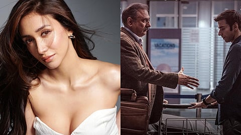 Shreya Chaudhry (left) and a poster from The Mehta Boys