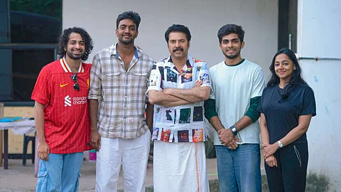 Mammotty visits the sets of Kalyani Priyadarshan and Naslen's film

