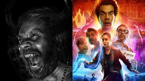 Poster of Bramayugam (L), Poster of Stree 2