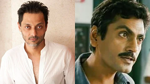Sujoy Ghosh (L) and Nawazuddin Siddiqui in Kahaani (R)