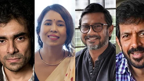 (from left) Imtiaz Ali, Rima Das, Onir and Kabir Khan