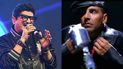 Neeraj Shridhar (left) and Akshay Kumar in the music video of Bhool Bhulaiyaa