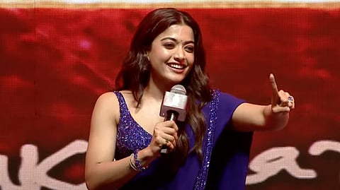 Rashmika Mandanna at Pushpa 2 pre-release event