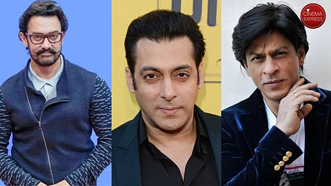Aamir Khan (L), Salman Khan (M) and Shah Rukh Khan (R)