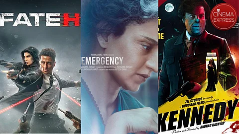Posters of Fateh (L), Emergency (M) and Kennedy (R)