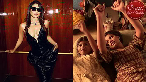 Priyanka Chopra Jonas (left) and a still from Anuja