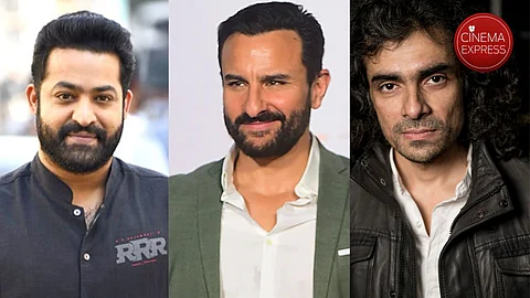Jr. NTR (L), Saif Ali Khan (M) and Imtiaz Ali (R)