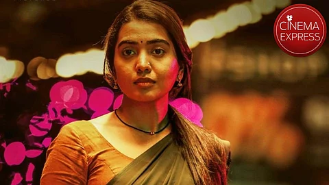 Shivathmika Rajashekar's character still from Arjun Das led Bomb out
