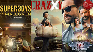 Posters of  Superboys of Malegaon poser (L), Crazxy (M) and Jewel Thief (R) 