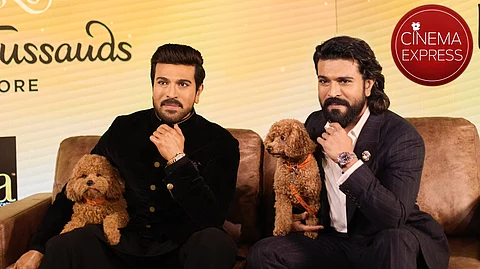 Ram Charan’s wax statue unveiled at Madame Tussauds with pet dog Rhyme