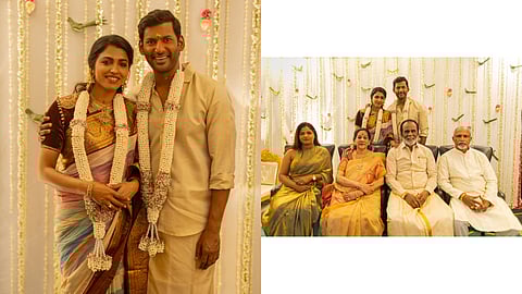 Vishal and Sai Dhanshika get engaged
