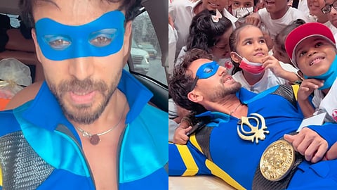 Tiger Shroff dresses up as ‘Flying Jatt’ for cancer patients