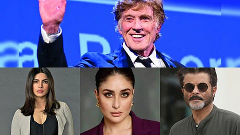 Up: Robert Redford; Down: Priyanka Chopra (L), Kareena Kapoor Khan (M) and Anil Kapoor (R) 