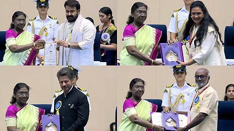 71st National Film Awards: Mohanlal, Shah Rukh Khan, MS Bhaskar, Urvashi, and others receive awards