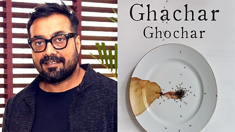 Anurag Kashyap (left) and a cover of the book Ghachar Ghochar