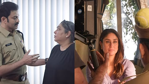 Prithviraj Sukumaran, Meghna Gulzar and Kareena Kapoor Khan while filming for Daayra