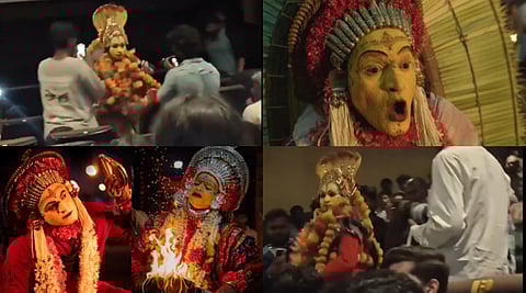 Fan dressed as Panjurli deity steals spotlight during Kantara: Chapter 1 show in Dindigul