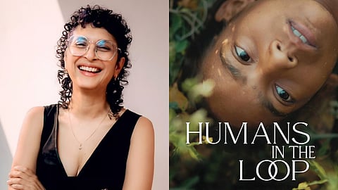 Kiran Rao (L) and Humans in the Loop poster (R)