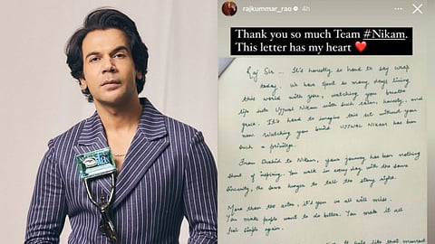 Rajkummar Rao completes shooting for Nikam