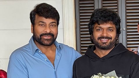 Chiranjeevi gifts a wristwatch to director Anil Ravipudi