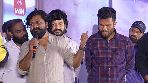 Venu Udugula and Saailu Kampati at Raju Weds Rambai success meet