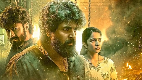 Madharaasi poster featuring Sivakarthikeyan, Vidyut Jammwal and Rukmini Vasanth