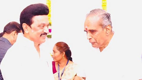 Chief Minister MK Stalin condoles the demise of AVM Saravanan