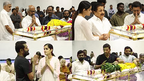 Rajinikanth, Sivakumar, Suriya, Vishal and more pay homage to AVM Saravanan