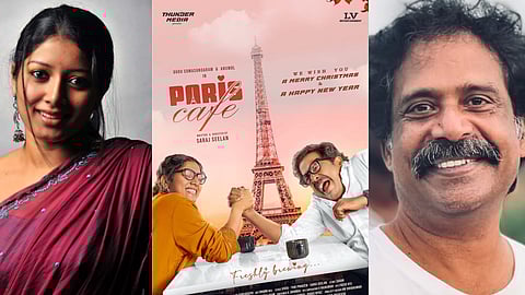 Anumol; Paris Cafe first look poster; Guru Somasundaram
