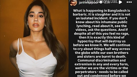 Janhvi Kapoor condemns lynching of Hindu man in Bangladesh: ‘Extremism in every form needs to be called out’