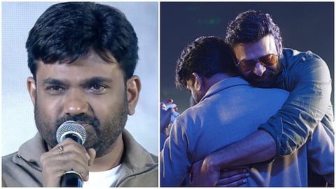 Maruthi breaks down in tears at The Raja Saab pre-release event