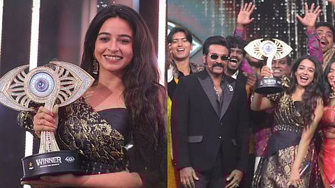 Divya Ganesh lifts Bigg Boss Tamil season 9 trophy, takes home Rs 50 lakh cash prize