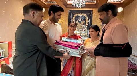 Wedding celebrations begin in Allu family; first invitation presented to Chiranjeevi