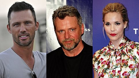 Jeffrey Donovan, Aidan Quinn and Leslie Bibb onboard Hal