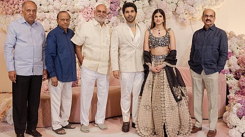 K Raghavendra Rao (third from left) attended for Allu Sirish, Nayanika Reception