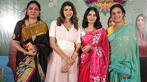 Hema, Manchu Lakshmi, Ananya Nagalla and Hariteja at the trailer launch event of Lechindi Mahilalokam