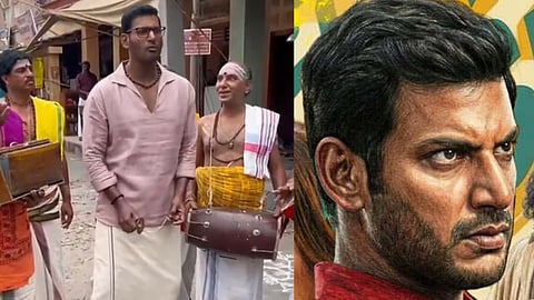 Vishal channels Madha Gaja Raja vibes while practicing dance on Purushan set 
