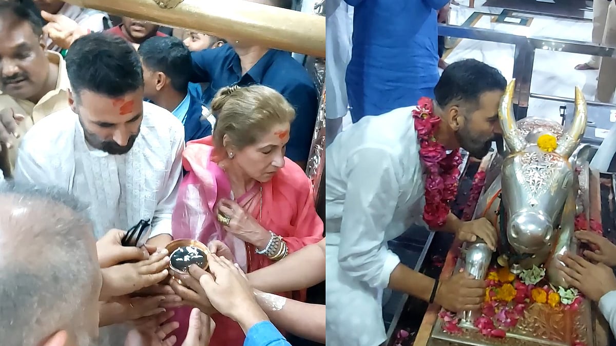 উজ্জয়িনীর মহাকাল মন্দিরে অক্ষয় ও ডিম্পল, ভূত বাংলার মুক্তির আগে কেন এই প্রার্থনা