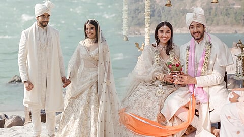 Actor Sumukha marries Maitri Uka in an intimate Rishikesh ceremony by the Ganges