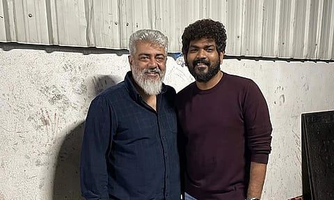 LIK director Vignesh Shivan with Ajith Kumar