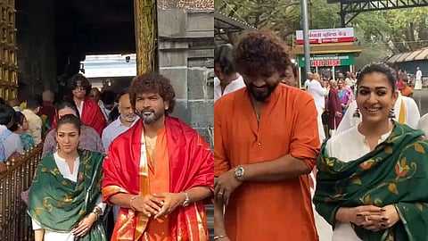Vignesh Shivan and Nayanthara offer prayers at Tirupati ahead of LIK release