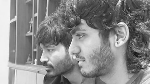 Sai Abhyankkar teases composing for D55 with new photo with Dhanush