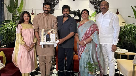 Bellamkonda Sai Sreenivas, Kavya invite Chiranjeevi for their wedding