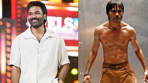 Dhanush at Kara event; Dhanush in the Polladhavan climax fight